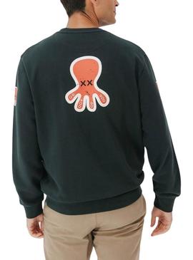 Moletom El Pulpo triplo logo verde para homem