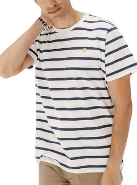 Camisa El Pulpo listras branco para homem