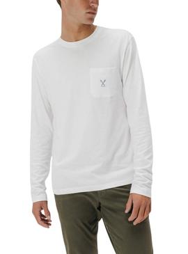 Camisa de manga comprida branca El Pulpo para homem.
