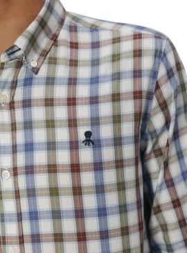 Camisa El Pulpo xadrez multicolor para homem.