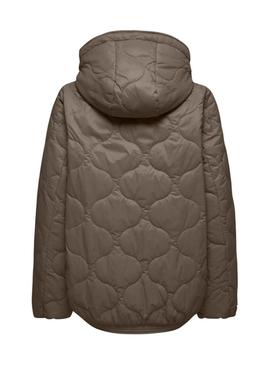 Jaqueta Only Miki marrom para mulher.