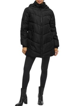Casaco acolchoado Vila Milja preto para mulher