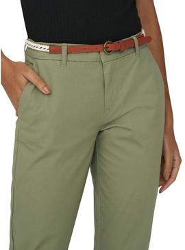 Calça verde Only Biana para mulher.