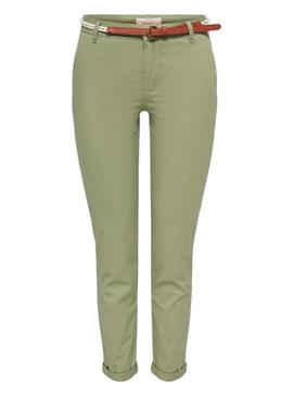 Calça verde Only Biana para mulher.