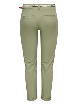 Calça verde Only Biana para mulher.