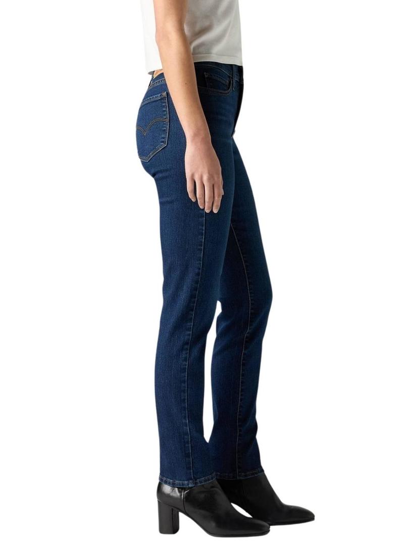 Calça jeans Levis 312 slim denim escuro para mulher
