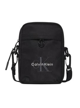 Bolsa a tiracolo preta Calvin Klein Jeans para homem