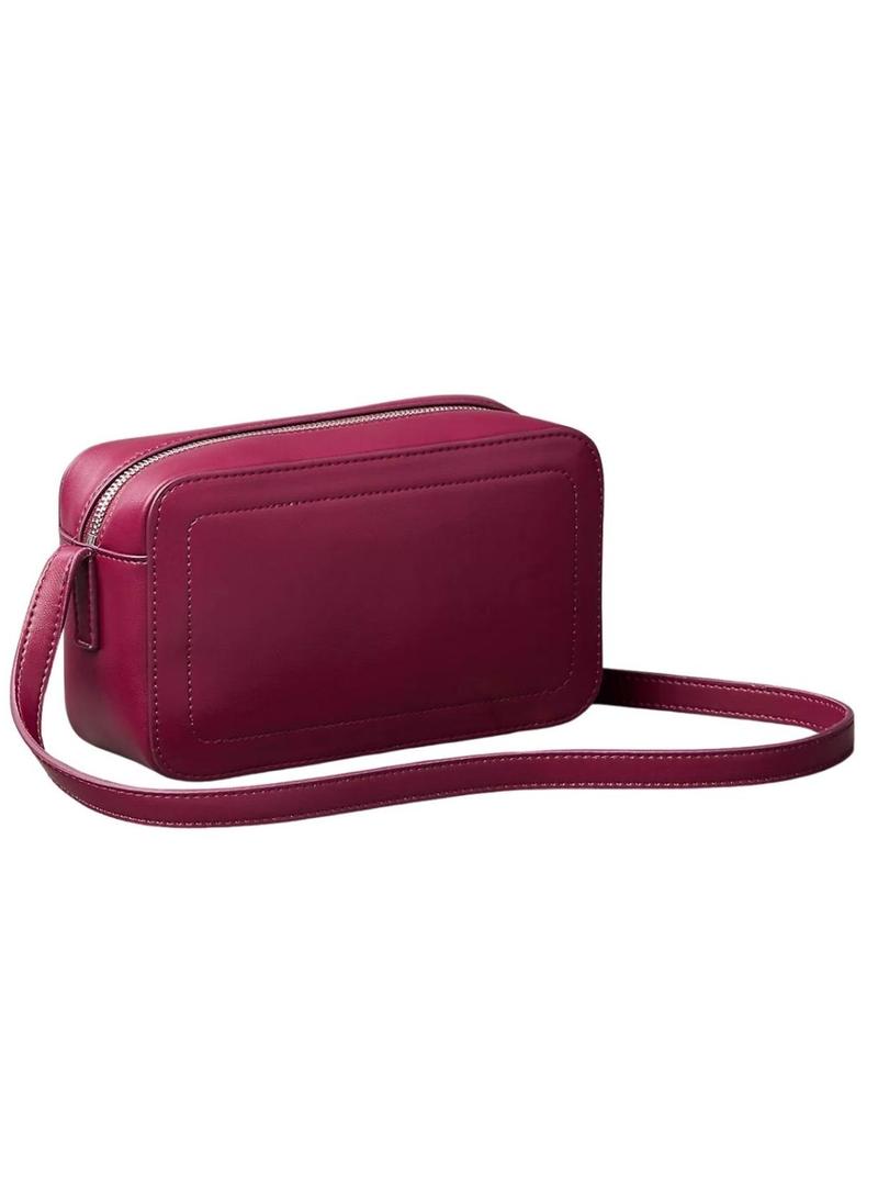 Bolsa Calvin Klein Jeans Bold Camera bordô para mulher