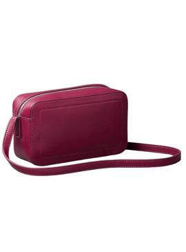 Bolsa Calvin Klein Jeans Bold Camera bordô para mulher