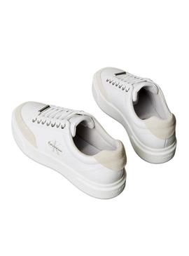 Sapatilhas Calvin Klein Jeans Basket branco para mulher.