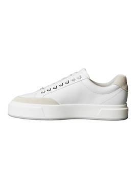 Sapatilhas Calvin Klein Jeans Basket branco para mulher.