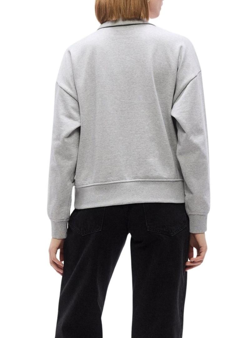 Moletom Calvin Klein Jeans Polo cinza para mulher