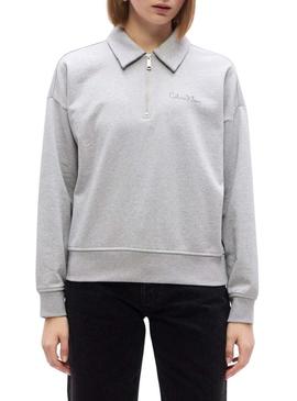 Moletom Calvin Klein Jeans Polo cinza para mulher