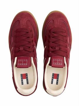 Tênis Tommy Jeans The Greenwich grená para mulheres.