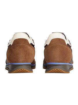 Sapatilhas Tommy Jeans Retro Runner castanhas para homem
