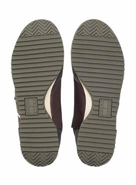 Sapatos Tommy Jeans Low Profile Runner marrom para mulher.