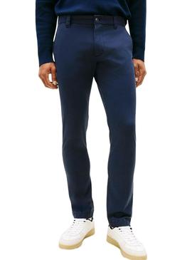Calça Tommy Jeans Scanton chino azul para homem.