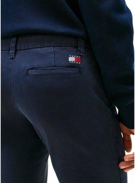 Calça Tommy Jeans Scanton chino azul para homem.