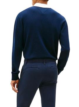 Calça Tommy Jeans Scanton chino azul para homem.