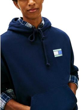 Moletom Tommy Jeans 90S azul marinho para homens