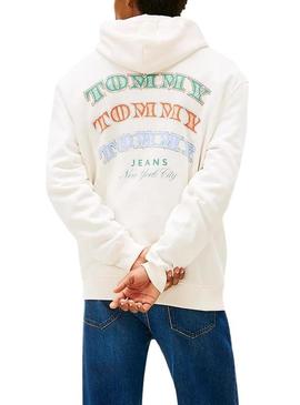 Moletom Tommy Jeans Dollar bege para homem