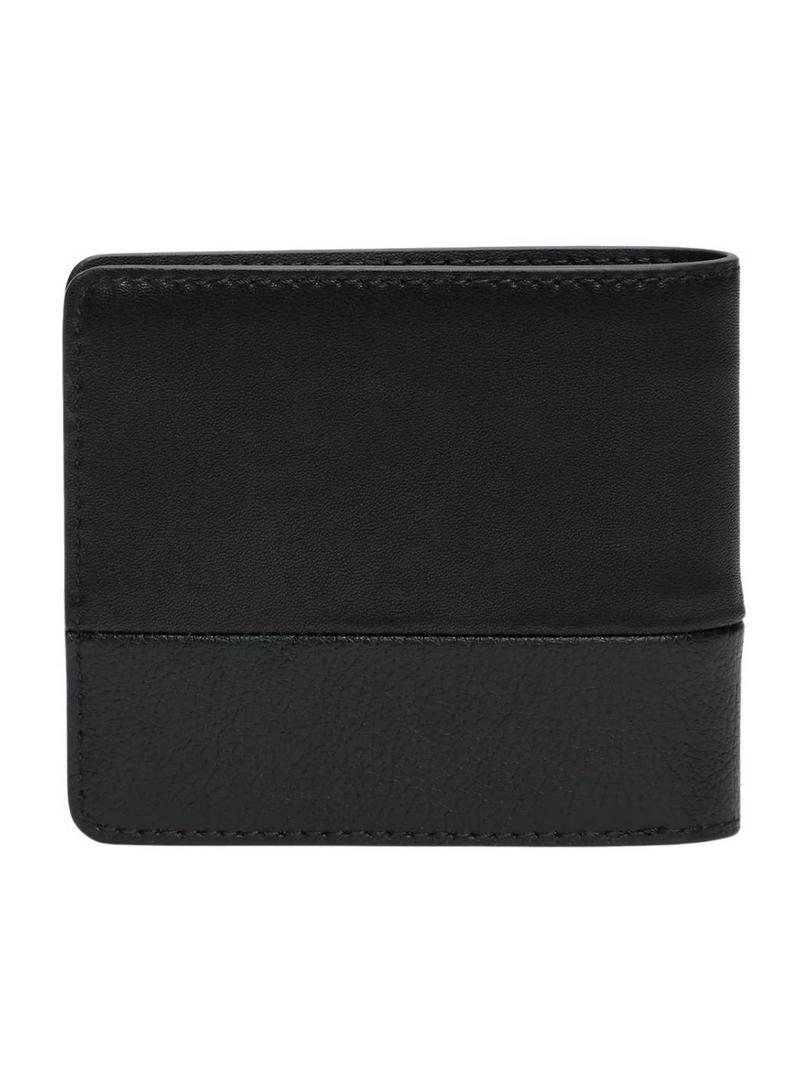 Carteira Tommy Jeans Heritage preta para homem.