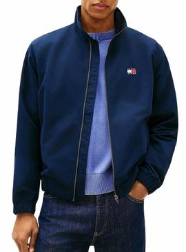 Jaqueta bomber azul marinho Tommy Jeans para homem.