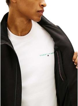 Casaco Tommy Jeans Bomber preto para homem.