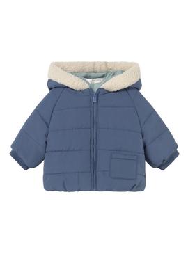 Casaco reversível Mayoral azul-estanho para bebê.