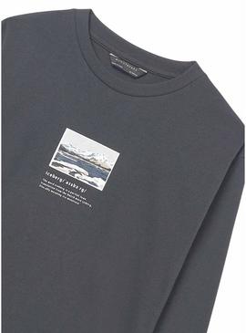 Camisola Mayoral estampa iceberg cinza para menino