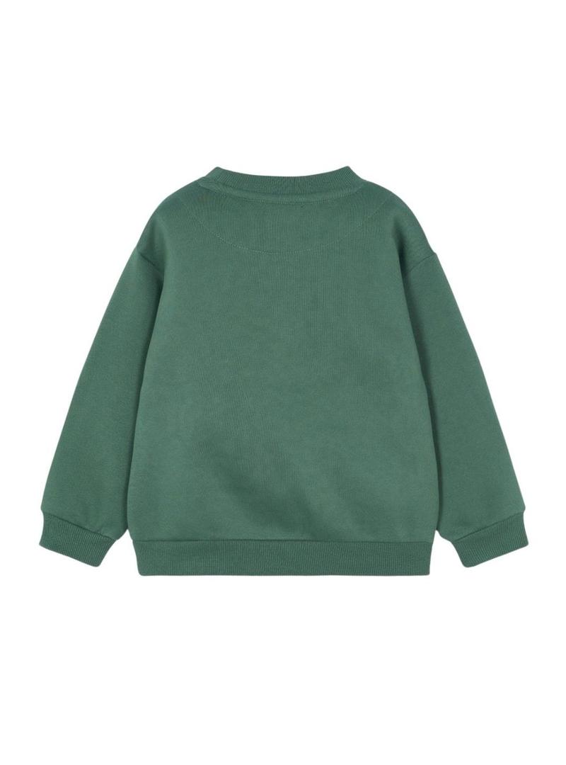 Moletom Mayoral com estampa de carro verde para menino.