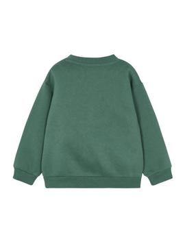 Moletom Mayoral com estampa de carro verde para menino.