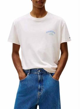 Camiseta Tommy Jeans Dollar branca para homem