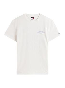 Camiseta Tommy Jeans Dollar branca para homem