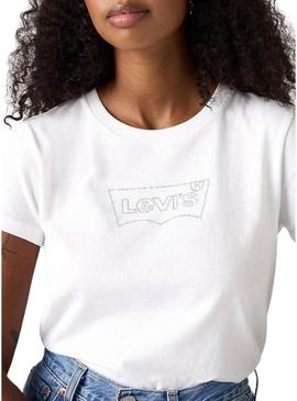 Camisa Levi's Batwing branca para mulher.