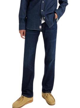 Calça jeans Levis 505 Regular Nail Loop Knot azul marinho para homem.