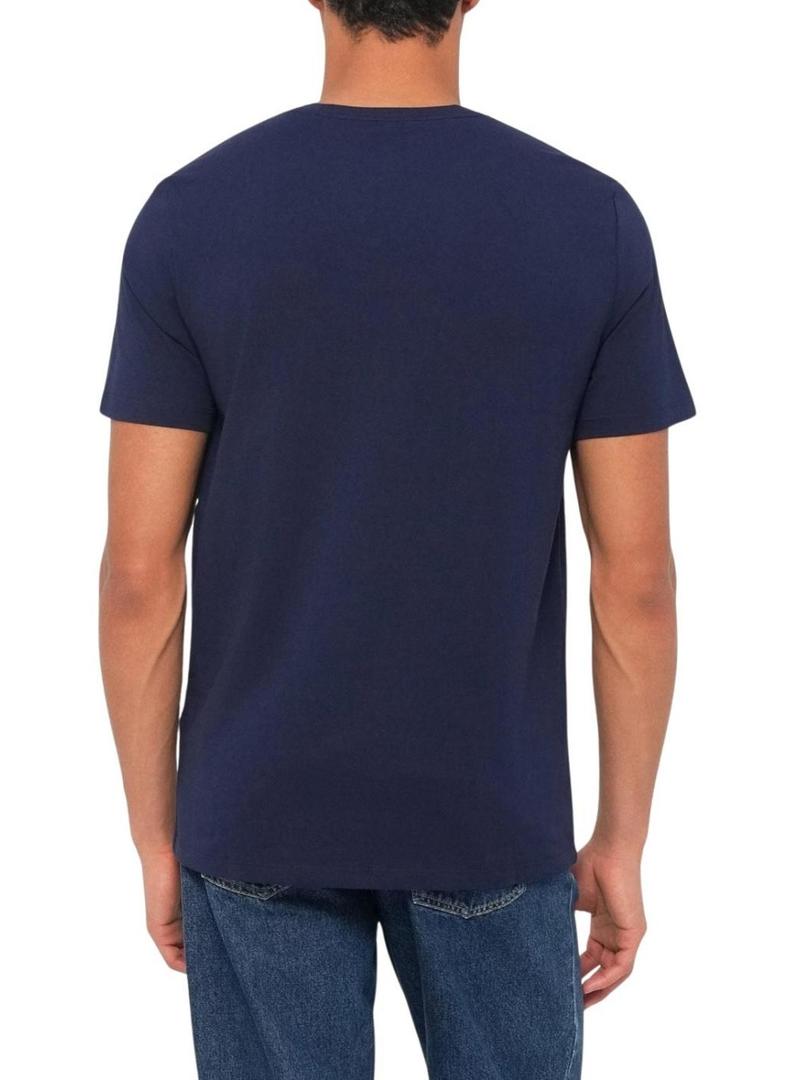 Camiseta Calvin Klein 2Tone marinho para homem.