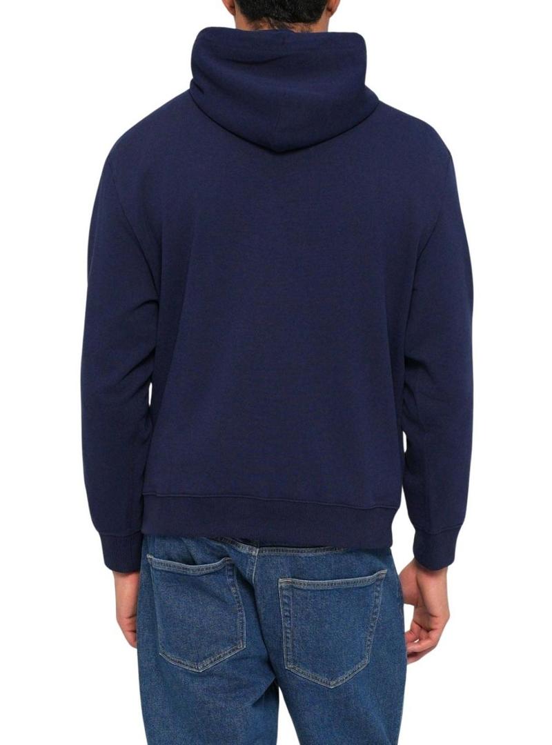 Moletom Calvin Klein Graphic Hoodie azul marinho para homem.