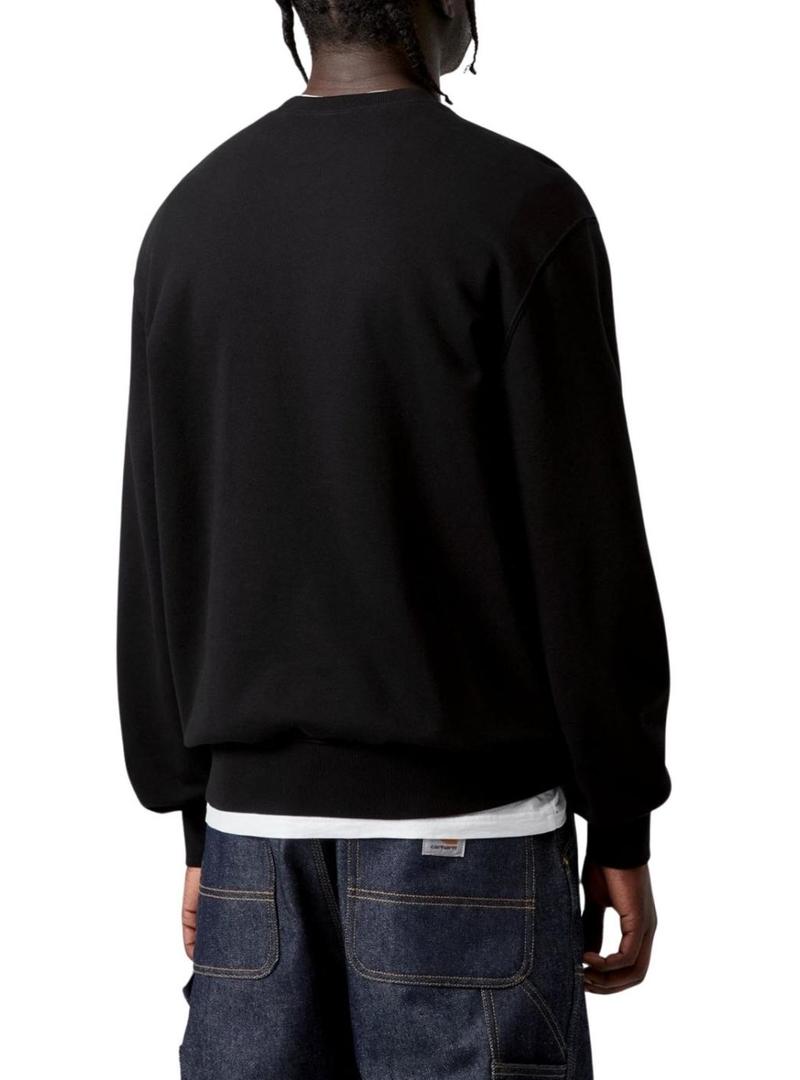 Moletom Carhartt Clover preto para homem.