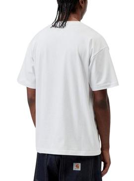 Camisa Carhartt Clover branca para homem.