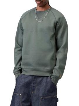Moletom Carhartt Chase verde para homem.