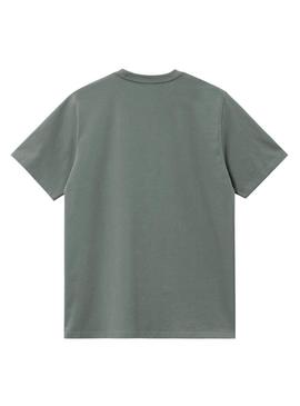 Camiseta Carhartt Chase verde para homem.