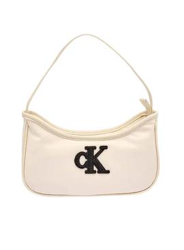 Bolsa Calvin Klein Teddy Logo branca para menina