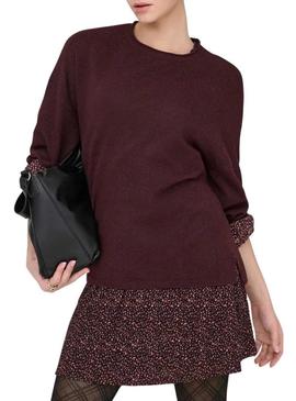 Camisola Only Loyal Amalio granada para mulher.