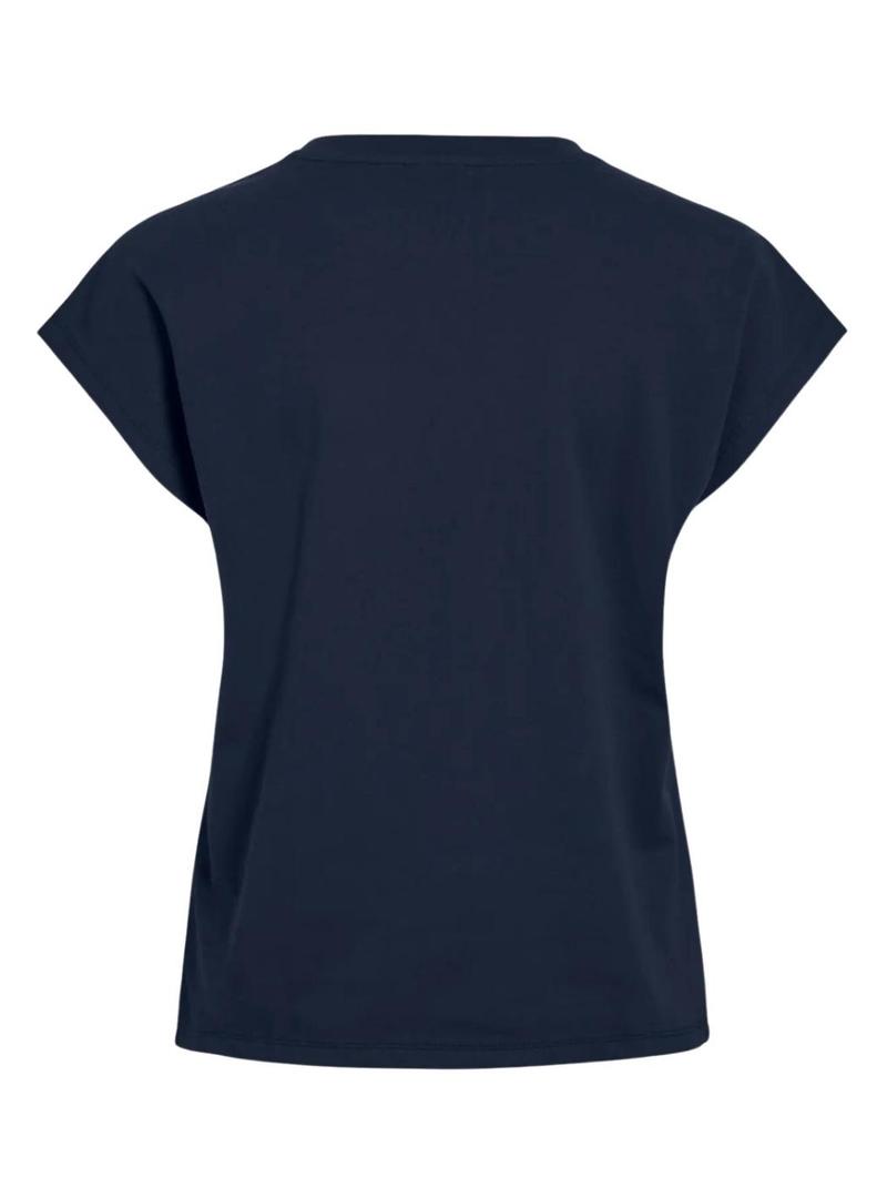 Camiseta Vila Vinorata azul marino para mulher.