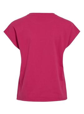 Camiseta Vila Vinorata rosa fúcsia para mulher