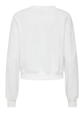 Moletom Only Emily Perfume branco para mulher