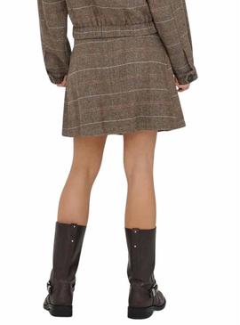 Saia Only Ricca marrom para mulher.