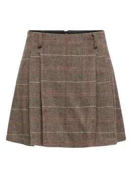 Saia Only Ricca marrom para mulher.