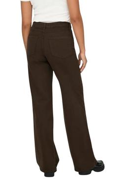 Calça jeans Only Madison marrom para mulher.